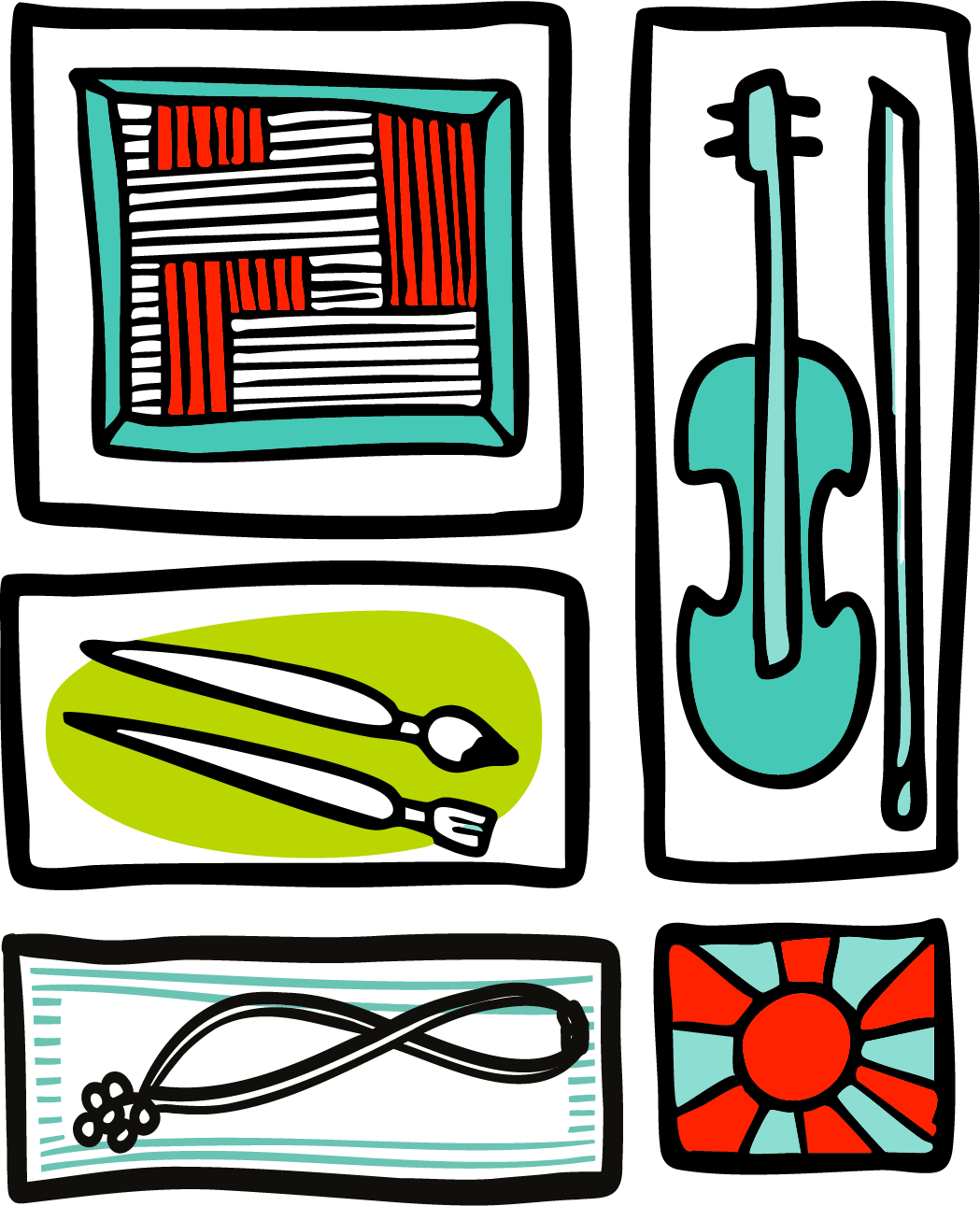 An illustration of aspects of the art festival